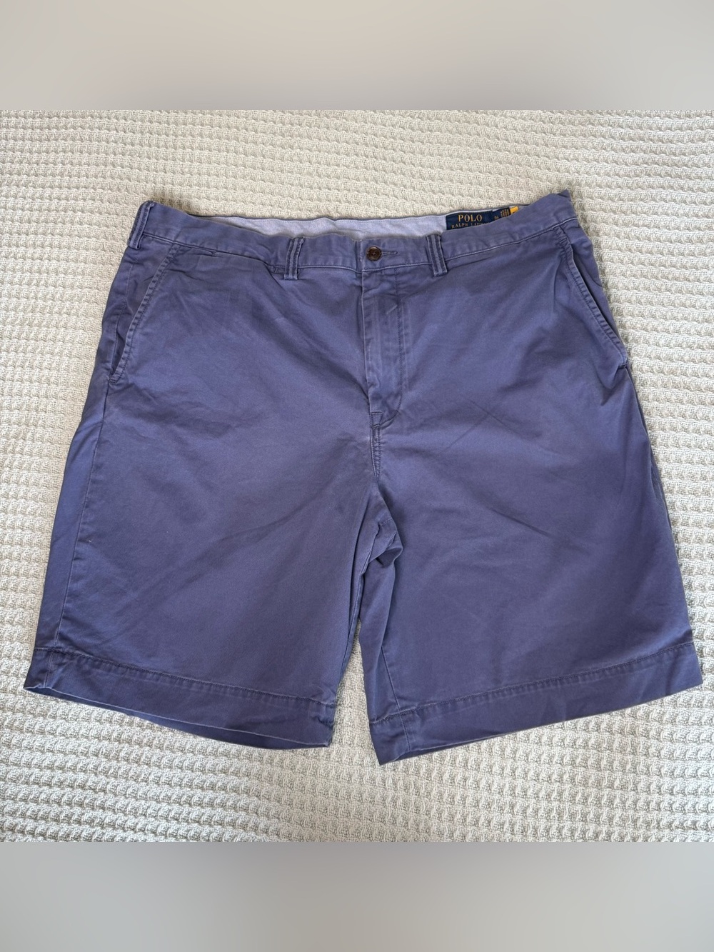 Polo Ralph Lauren Bedford Stretch Classic Fit Chino Shorts Mens 36 Blue Preppy